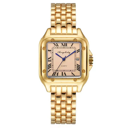Luxury Stainless Steel Women's Quartz Watch with Calendar - Smarsty