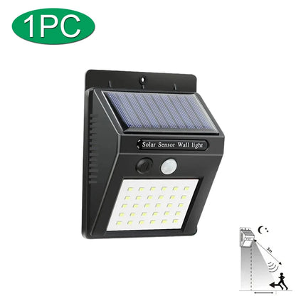 Solar Powered LED Motion Sensor Outdoor Wall Light - Smarsty