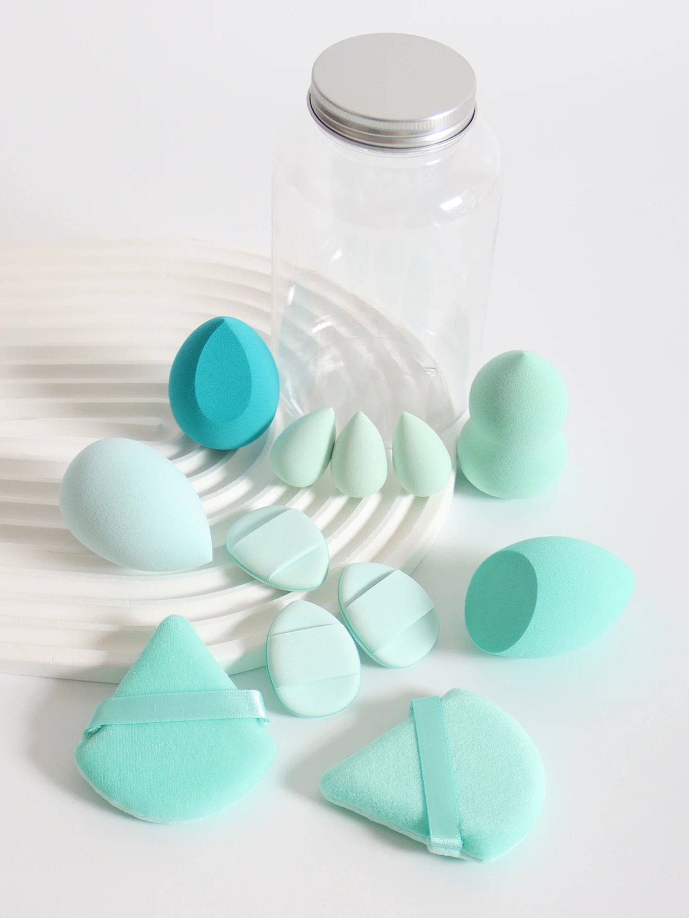12Pcs Latex-Free Makeup Sponge Set for Flawless Application - Smarsty