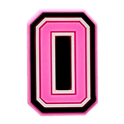 Pink Letter Shoe Charms for Crocs Accessories Women Clogs Pins Men Badge Kids Jeans Girls Decorations Buckle Shoes Accessories