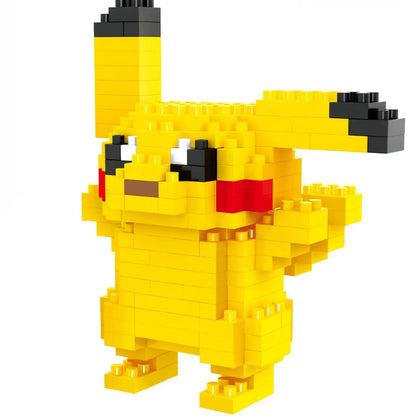 DIY Pokemon Blocks Small Cartoon Mini Building Block Pikachu Charizard Eevee Mewtwo Anime Assemble Action Model Dolls Toys by Smarsty