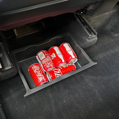 Underseat Storage Box for Tesla Model Y 2021-2024 Seats Drawer TPE Hidden Storage Tray Push Pull Car Organizer Car Accessories - Smarsty