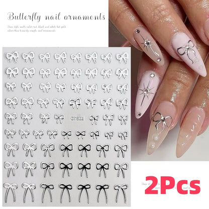 Self-Adhesive 3D Bowknot Nail Stickers for Easy Manicure - Smarsty