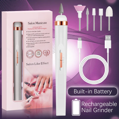 Portable 5 in 1 Electric Nail Drill Set for Professional Manicures - Smarsty