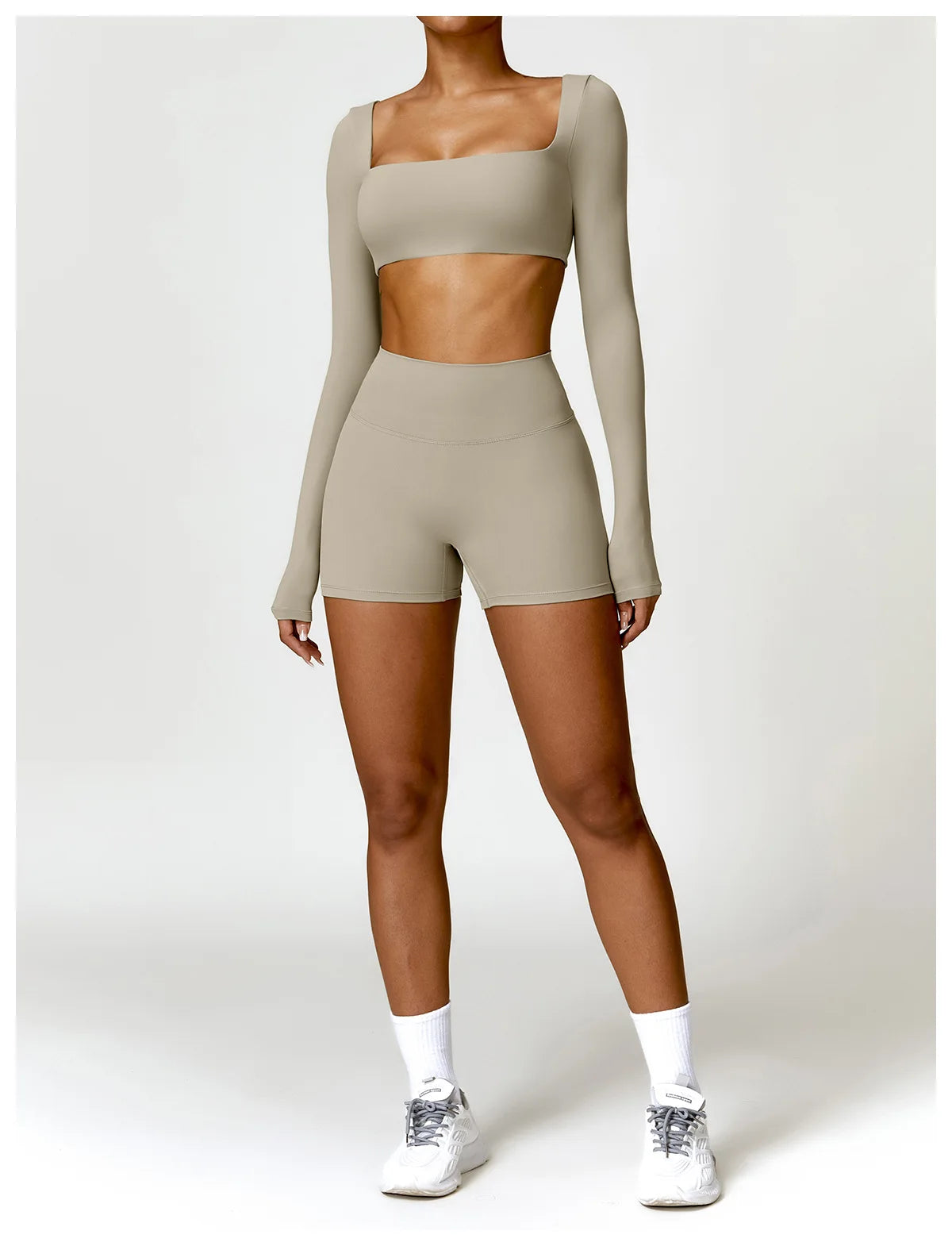 Ctenkevet Solid Color Women Fitness Quick-Dry Sport Short Women Cycling Soft Training Shorts Jog High Waist Yoga Short Legging - Smarsty