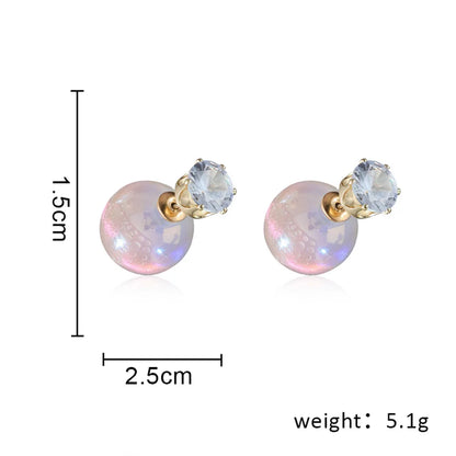Pearl Long Earrings With Rhinestones For Wedding Fashion - Smarsty