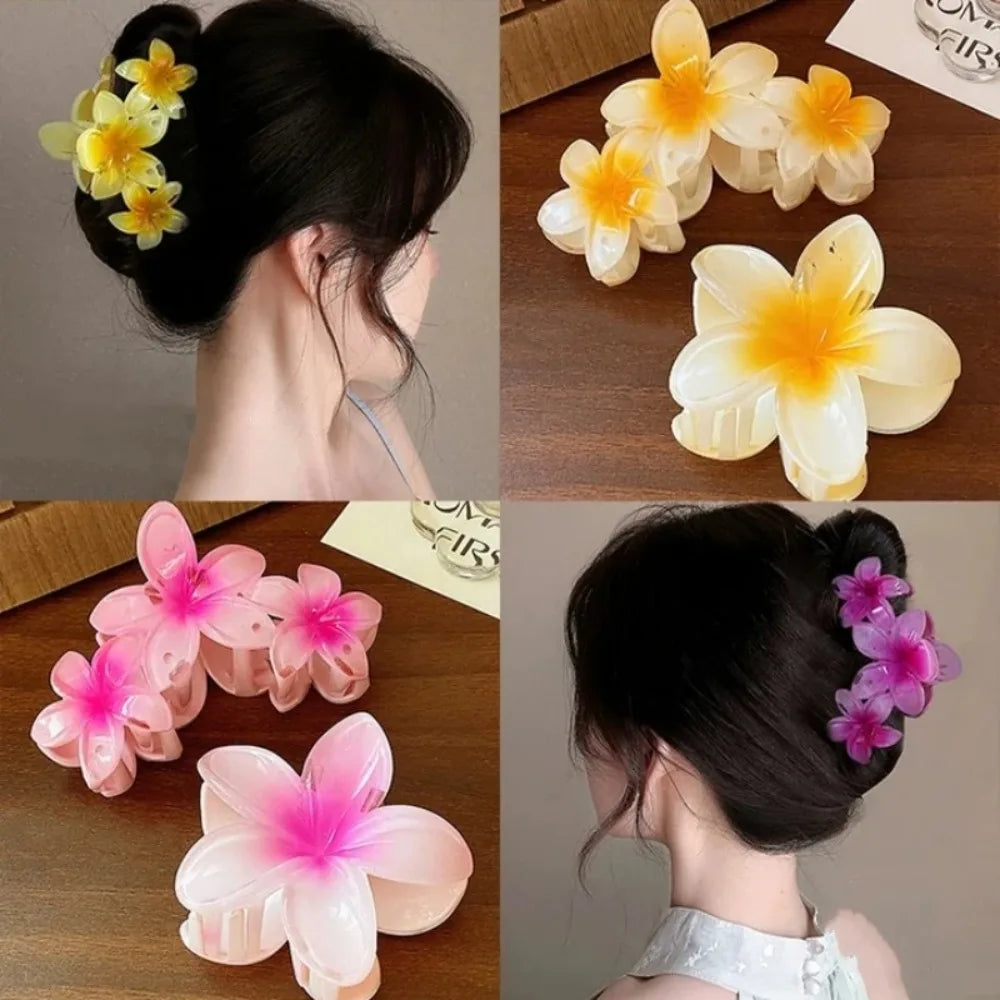 Multicolour Gradient Flower Hair Accessories Set for Summer - Smarsty