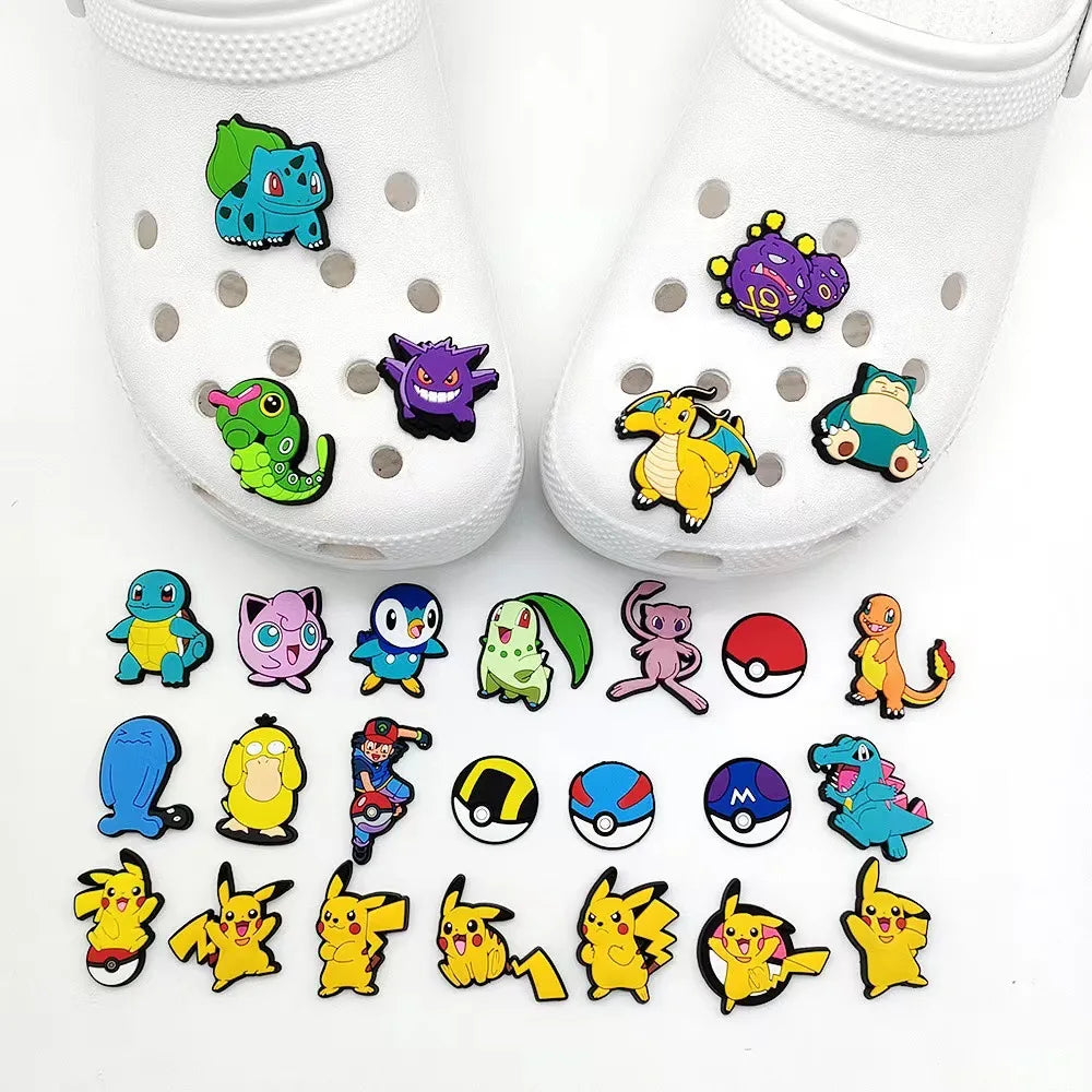 27/20/47Pcs MINISO Series Shoe Charms For Slides Sandals, PVC Shoe Decorations Accessories For Christmas Birthday Gift Party