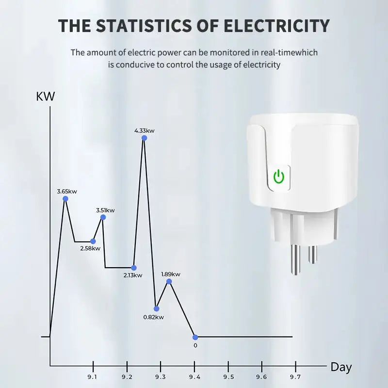 Zigbee Smart Plug With Power Monitoring And Voice Control - Smarsty