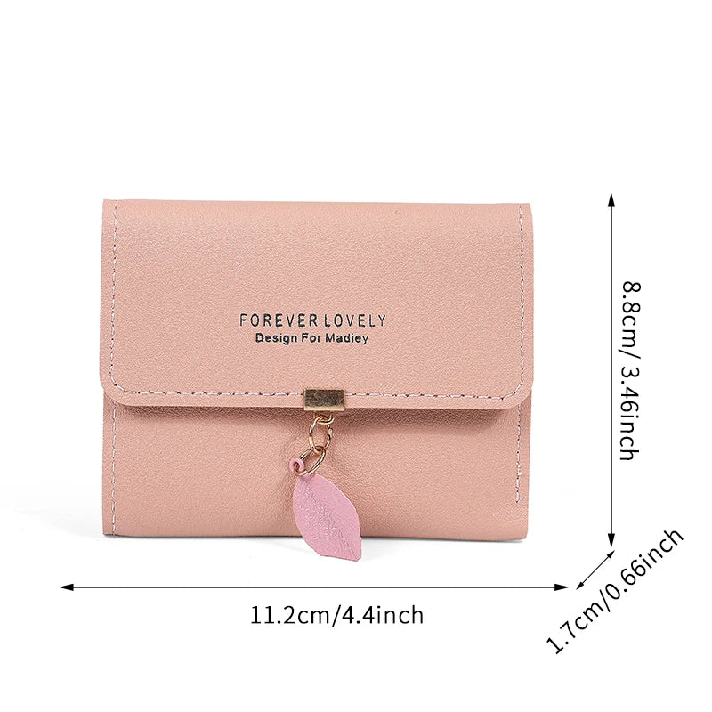 Trifold Clutch Coin Purse, Minimalist Credit Card Holder, Women's Casual Wallet - Smarsty