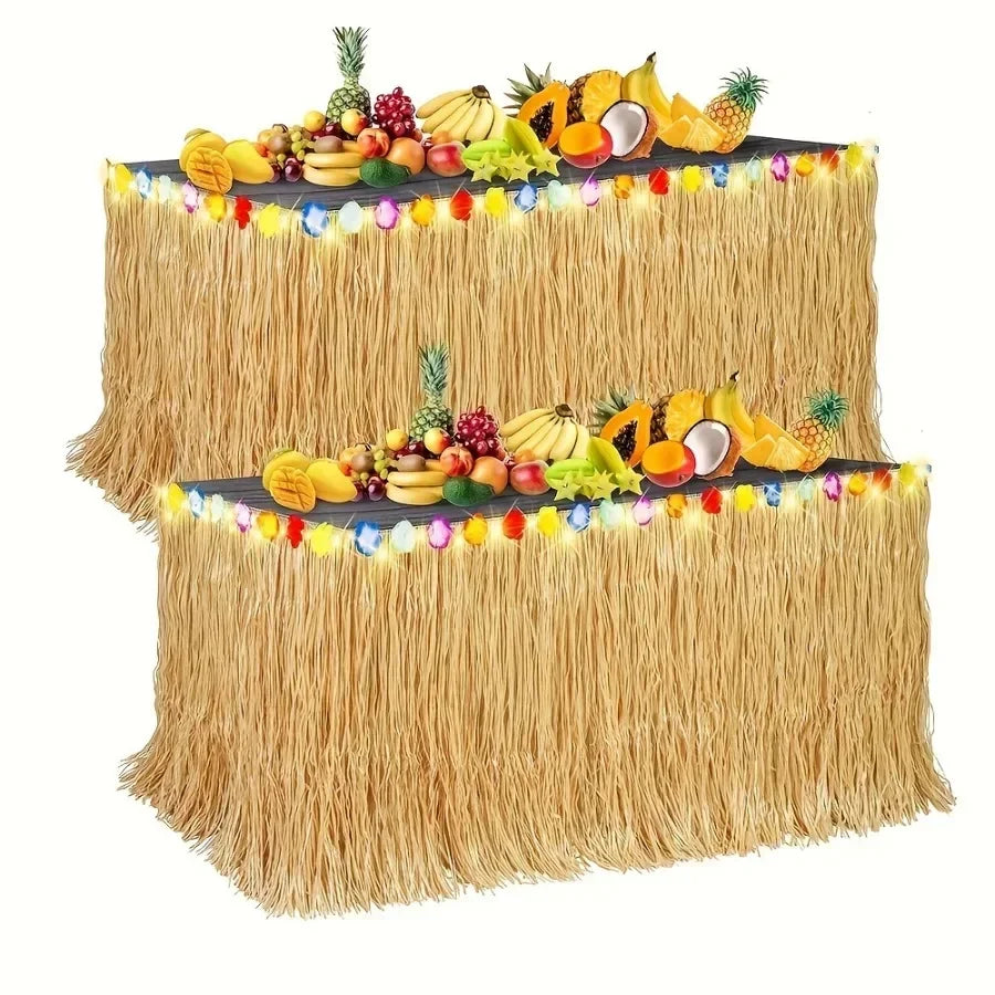 Vibrant Hawaiian Table Skirt for Easy Summer Parties - Smarsty