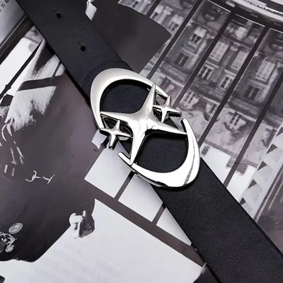 Stylish Oval Metal Buckle Belt Durable Unisex Fashion Accessory - Smarsty