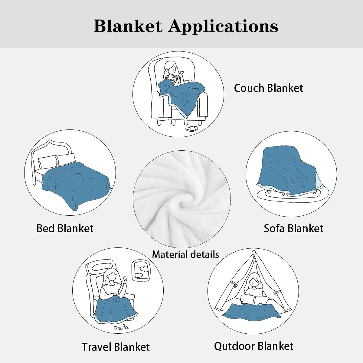 Cozy Camper Pattern Plush Blanket for Travel and Home - Smarsty