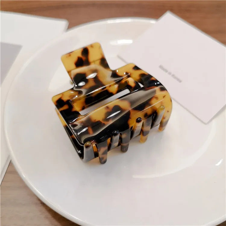 Acetate Leopard Hair Claw Clip Large Geometric Hold - Smarsty