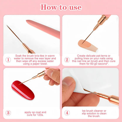 Professional Nail Art Liner Brush Set for Precision Painting - Smarsty