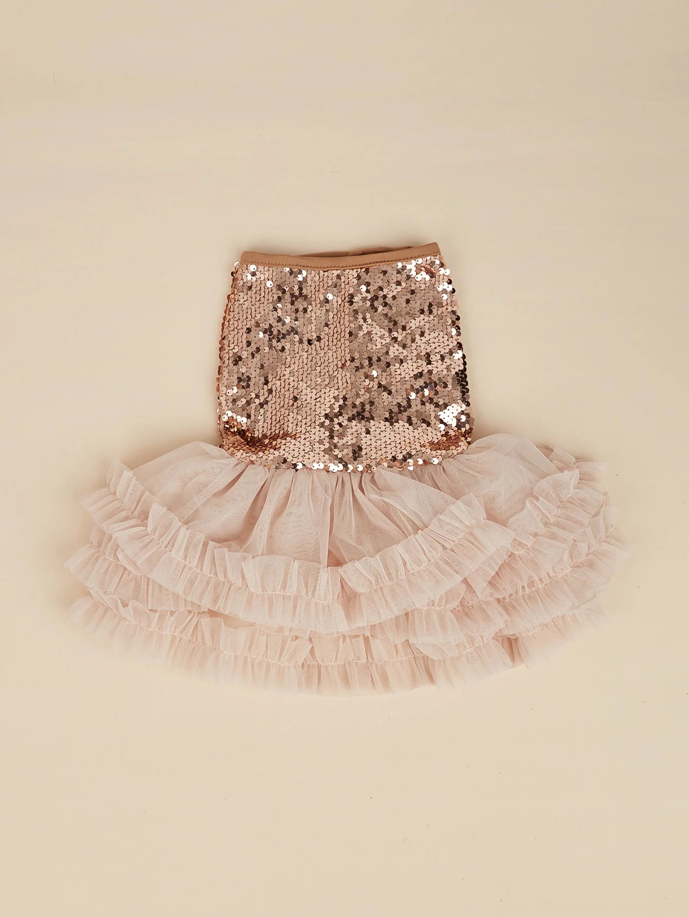 Sleeveless Dog Dress with Tulle and Sequins - Smarsty