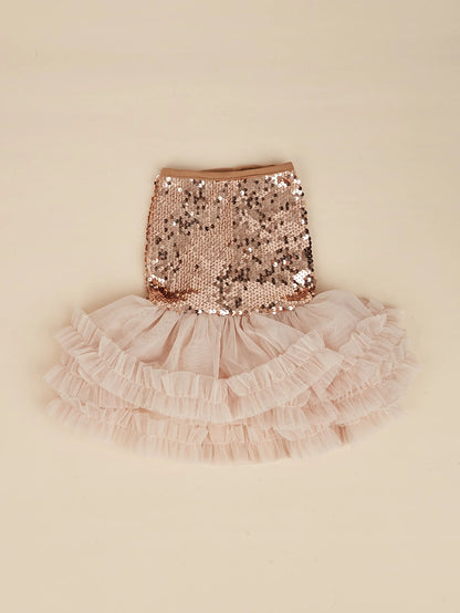 Sleeveless Dog Dress with Tulle and Sequins - Smarsty