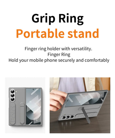 Premium Galaxy Z Fold Hand Strap Case With Folding Stand - Smarsty