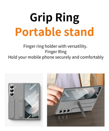 Premium Galaxy Z Fold Hand Strap Case With Folding Stand - Smarsty