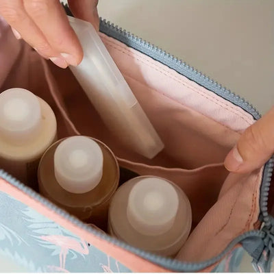 Flamingo Travel Makeup Bag With Large Capacity Organizer - Smarsty