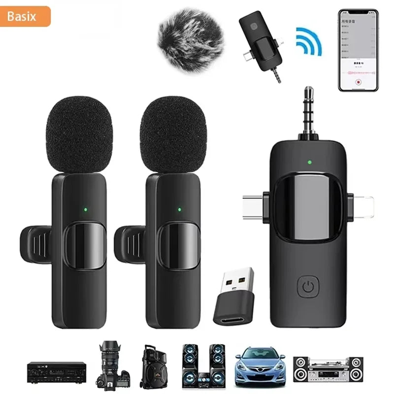 Basix Professional Wireless Lavalier Microphone for Live Recording - Smarsty