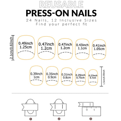 Pink Bowknot Stiletto Press On Nails 24PCS Full Cover - Smarsty