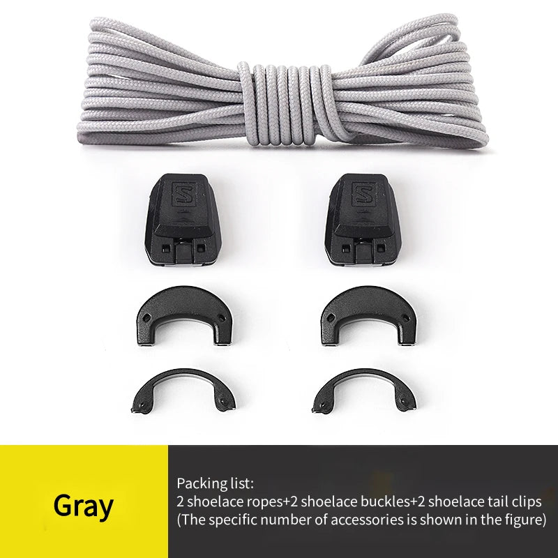 No tie Shoelaces Round Tennis Shoe laces Without ties Adult Kids Fashion Outdoor Running Sneakers Laces Shoes Accesories - Smarsty