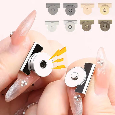 5Pairs Metal Seamless Magnetic Buckle for Bags - Magnetic Snap Buttons for DIY Buckle Closure Magnetic Snaps for Handbags - Smarsty