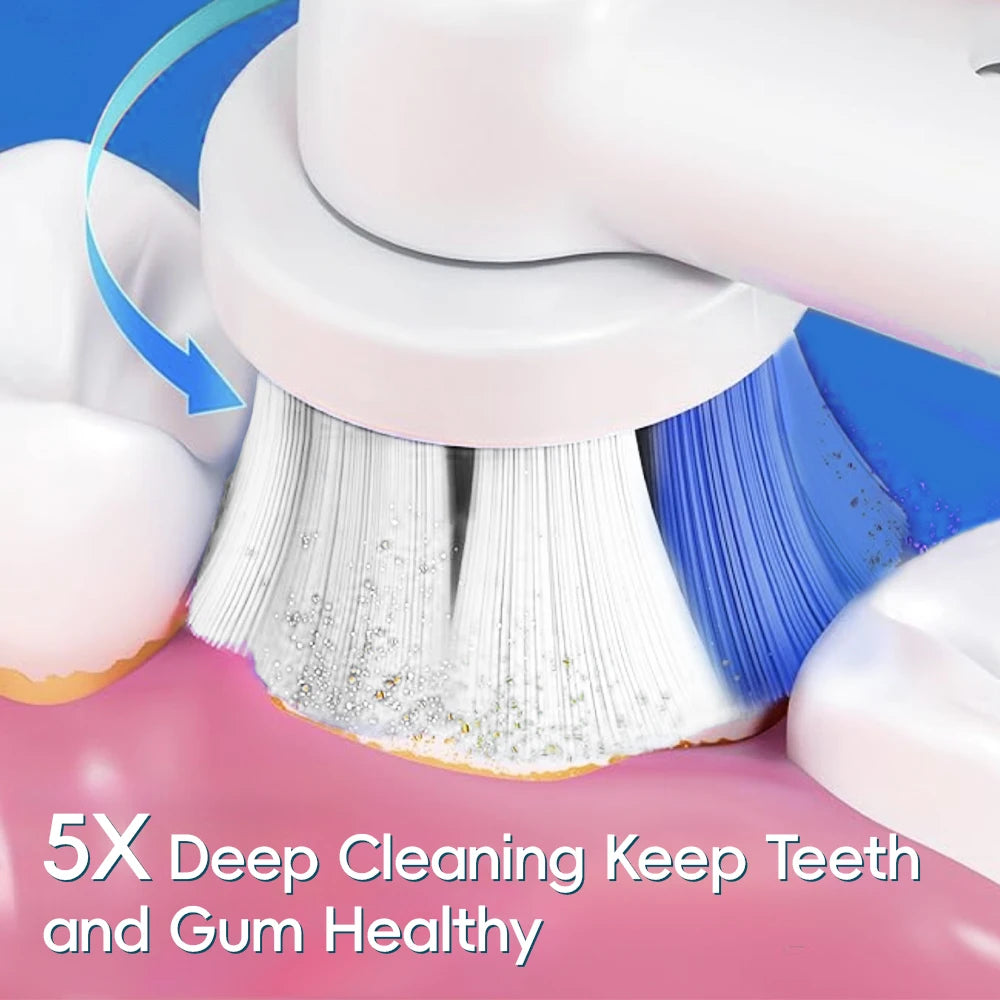 Smart Rotating Electric Toothbrush with Six Replacement Heads - Smarsty