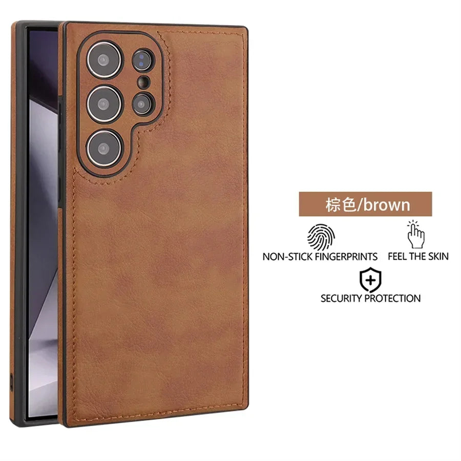 Premium PU Leather Shockproof Phone Case With Slim Bumper - Smarsty