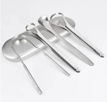Premium 1pcs/3pcs Metal Tongue Scraper Cleaner for Adults & Kids Portable Stainless Steel Tongue Scrapers Brushes for Removing - Smarsty