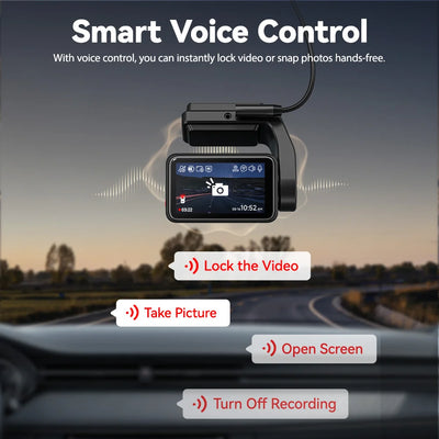 REDTIGER  A4 4k Dash Cam Front and Rear Drive Recorder GPS& 5G WiFi Touch Screen Night Vision 24H Parking Mode Voice Control - Smarsty
