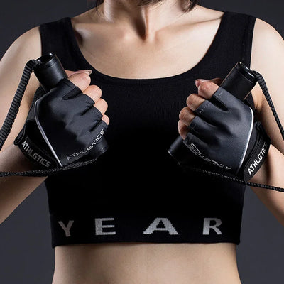 1Pair Breathable Cycling Gloves Workout Gym Gloves for Men Women Weight Lifting Fingerless Gloves Training Exercise Fitness by Smarsty