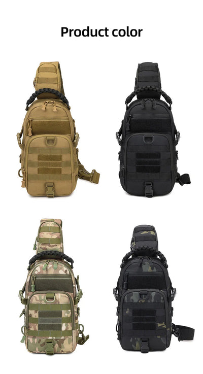 Men's Camping Chest Bag Tactical Sports Shoulder Outdoor Fanny Pack Hiking Climbing Cycling Fishing MOLLE System Sling Bags by Smarsty
