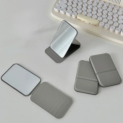 Portable Foldable Makeup Mirror with PU Leather Case - Smarsty
