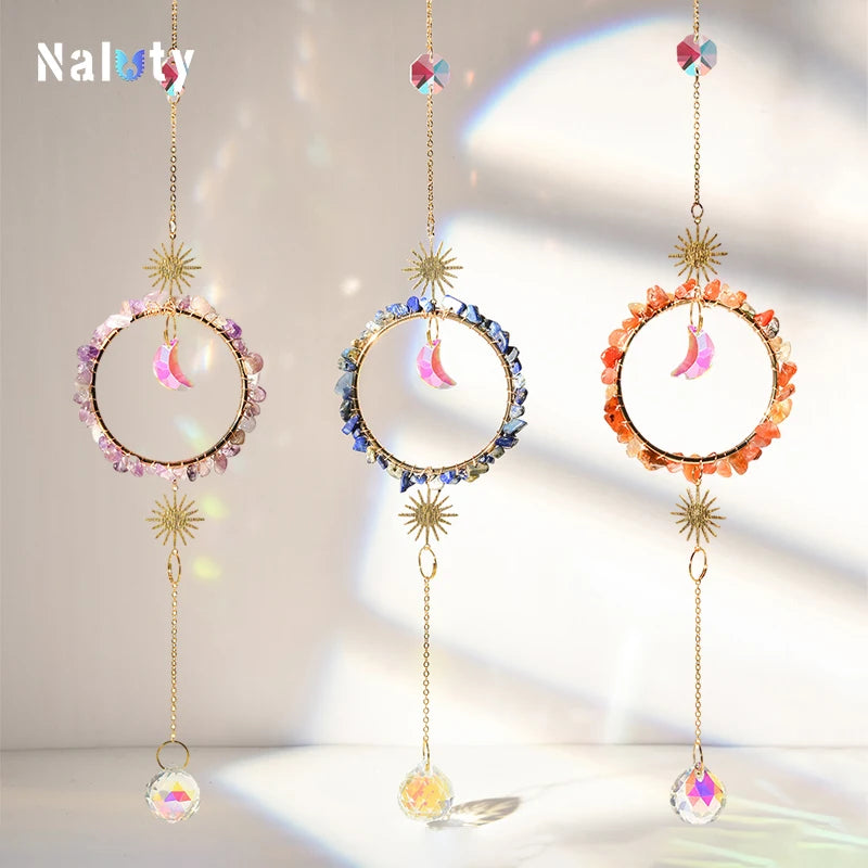 Hanging Crystal Pendant Suncatcher Wind Chimes for Home Decor - Smarsty