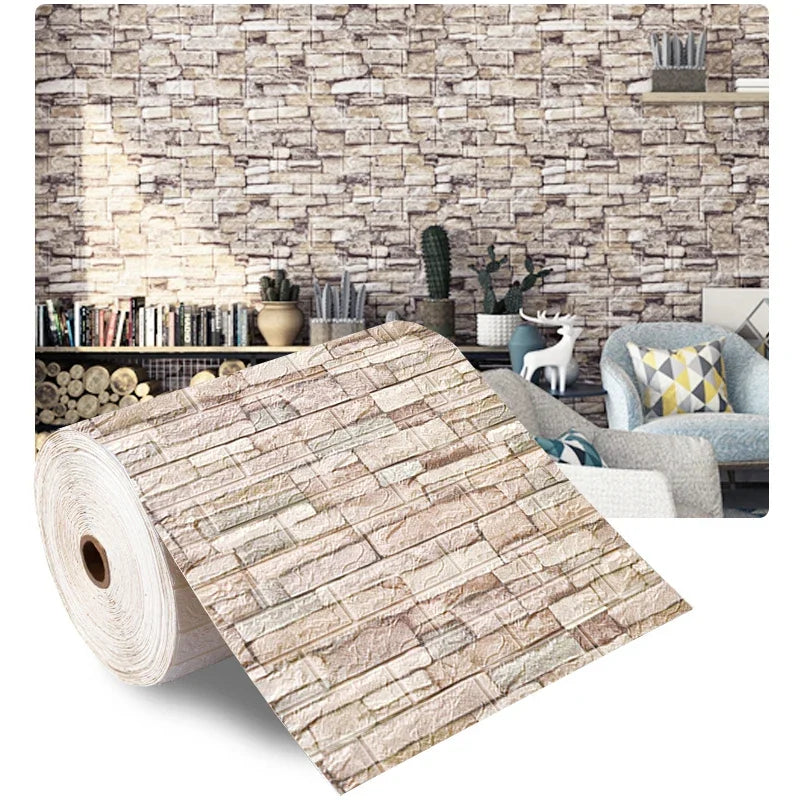 Self-Adhesive 3D Brick Wallpaper for Stylish Decor - Smarsty