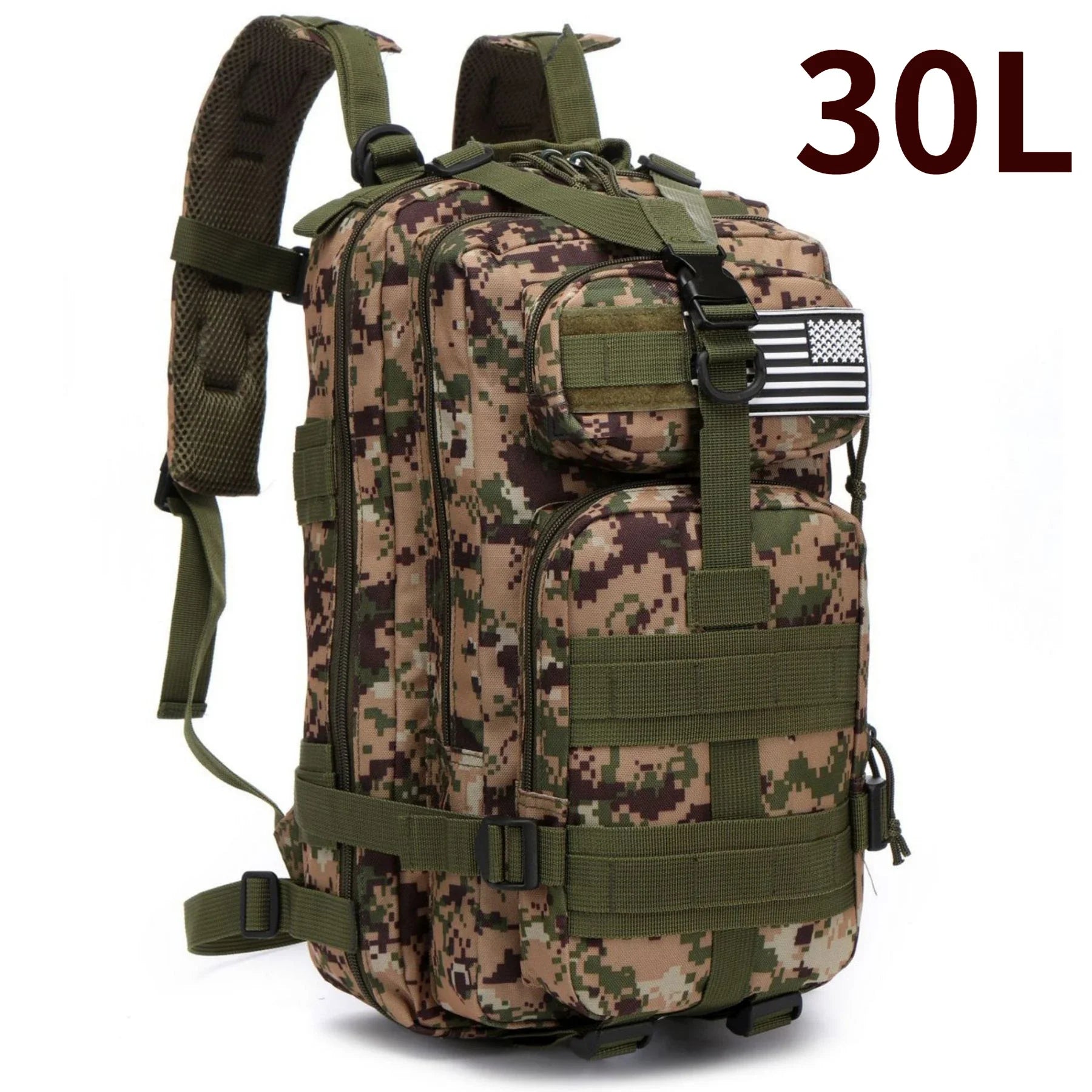 30L/50L 1000D Nylon Waterproof Trekking Fishing Hunting Bag Backpack Outdoor Rucksacks Tactical Sports Camping Hiking - Smarsty