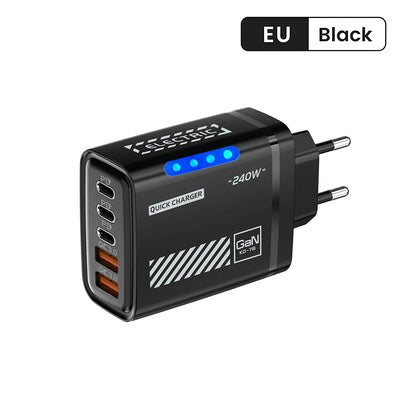 5 Ports Fast Charger Type C Quick Charge 3.0 USB C Wall Charger Adapter For iPhone 17 Pro Samsung Xiaomi mi PD USB Fast Charging - Smarsty