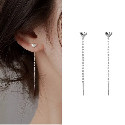 Rose Gold Drop Earrings with Zircon Crystals for Women - Smarsty