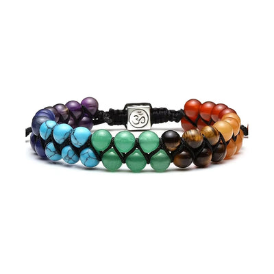 Chakra Treatment Crystal Bracelet Yoga Stone Adjustable Beads Bracelet Meditation Relaxation Anxiety Women's Bracele - Smarsty