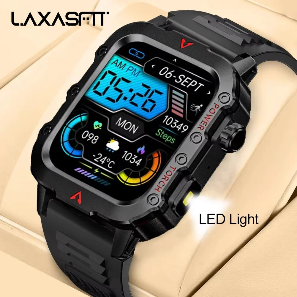 LAXASFIT Outdoor Military Smartwatch with Fitness Tracking - Smarsty