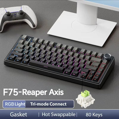 Gaming Mechanical Keyboard 75 Percent RGB Gasket Structure - Smarsty