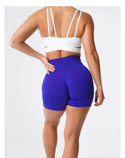 TKITK Spandex Solid Seamless Shorts Women Soft Workout Tights Fitness Yoga Pants Gym tight pants leggings cycling shark pants
