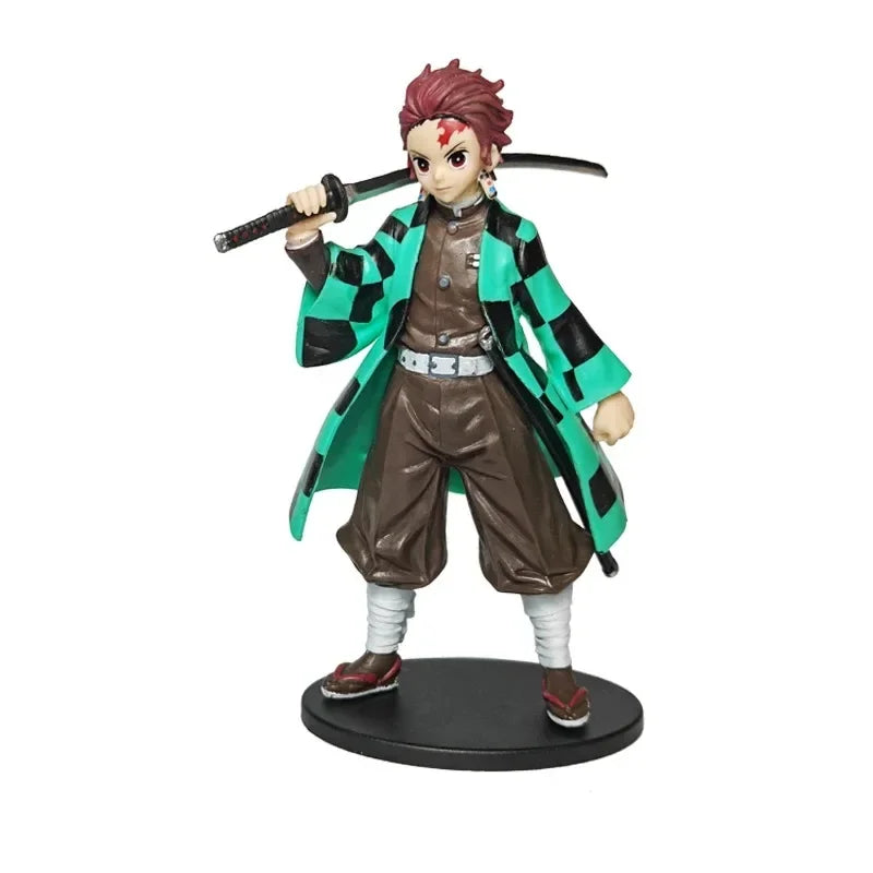 Anime Figure Demon Slayer Figures Kimetsu No Yaiba Doll Tanjiro Nezuko Zenitsu Figurine Inosuke Warrior Action Figure Model Toys