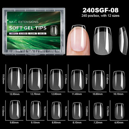 Luxury Soft Gel False Nail Tips for Elegant Manicure - Smarsty