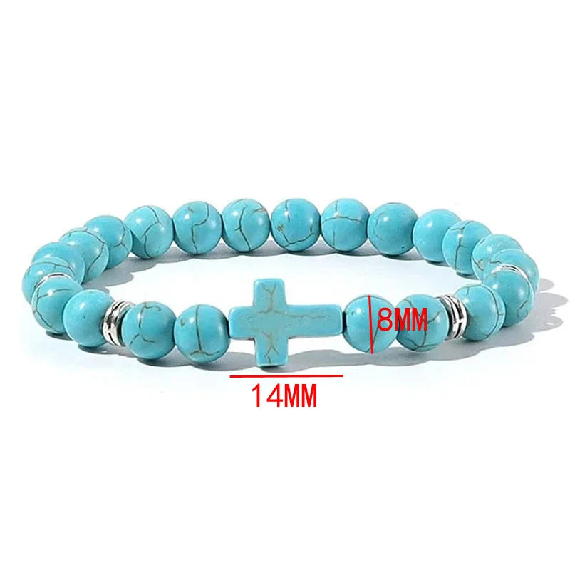Natural Stone Beads Rosary Bracelet for Meditation - Smarsty