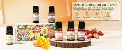 EUQEE 6pcs Fruit Fragrance Oils Set for Diffusers - Smarsty