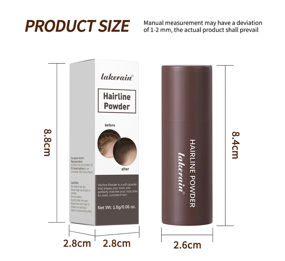 Hairline Shadow Powder Hair Waterproof Hairline Root Cover Up Natural Black Brown Eyebrow Contour Stick Repair Fill in Hair Tool - Smarsty
