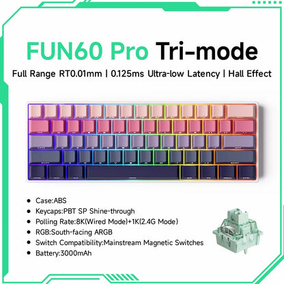 Mechanical Keyboard 60 Percent With Magnetic Switch ARGB